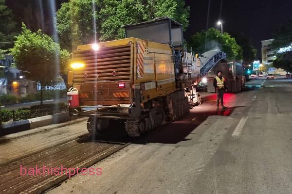 آسفالت تراشی بلوار جمهوری اسلامی و آماده سازی برای آسفالت ریزی اساسی