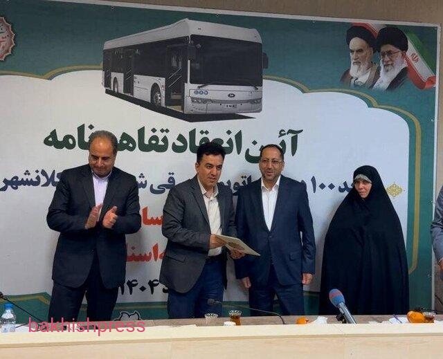 امضای تفاهم نامه خرید ۱۲۰ اتوبوس برقی در تبریز