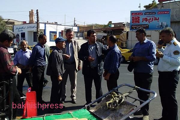 بررسی مشکلات ترافیکی ایستگاه تاکسی میدان نماز، با همراهی پلیس راهور و معاونت ترافیک شهرداری منطقه8