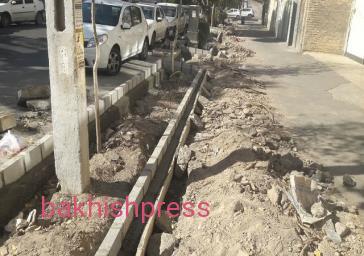 جرای عملیات تخریب و جدول گذاری خیابان شهید یاغچیان (باغشمال)